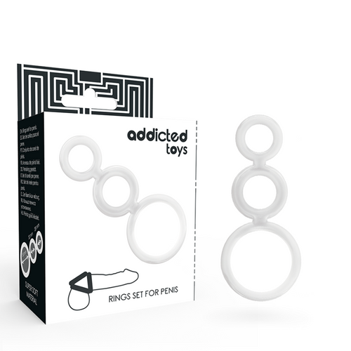 Addicted Toys – Set de 3 anillos Clear