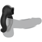 Black&Silver – Anillo Vibrador Silicona 3 Motores Recargable Negro