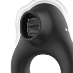 Black&Silver – Anillo Vibrador Silicona 3 Motores Recargable Negro