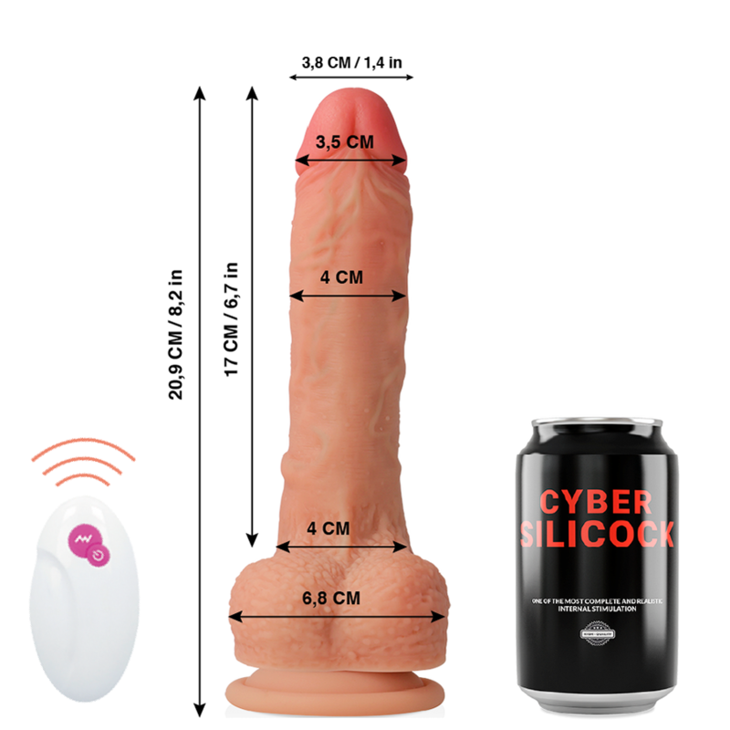 CYBER SILICOCK - REALÍSTICO CONTROL REMOTO MASTER HUCK 20.9 CM -O- 4 CM