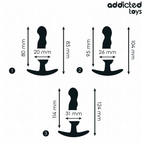 ADDICTED TOYS - SET DE 3 PLUG ANAL SILICONA MODELO 1