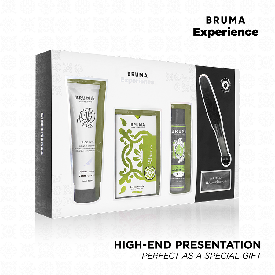 BRUMA XPERIENCE - KIT TENTACIÓN DULCE SANDÍA CON POTENCIADOR DE ORGASMOS