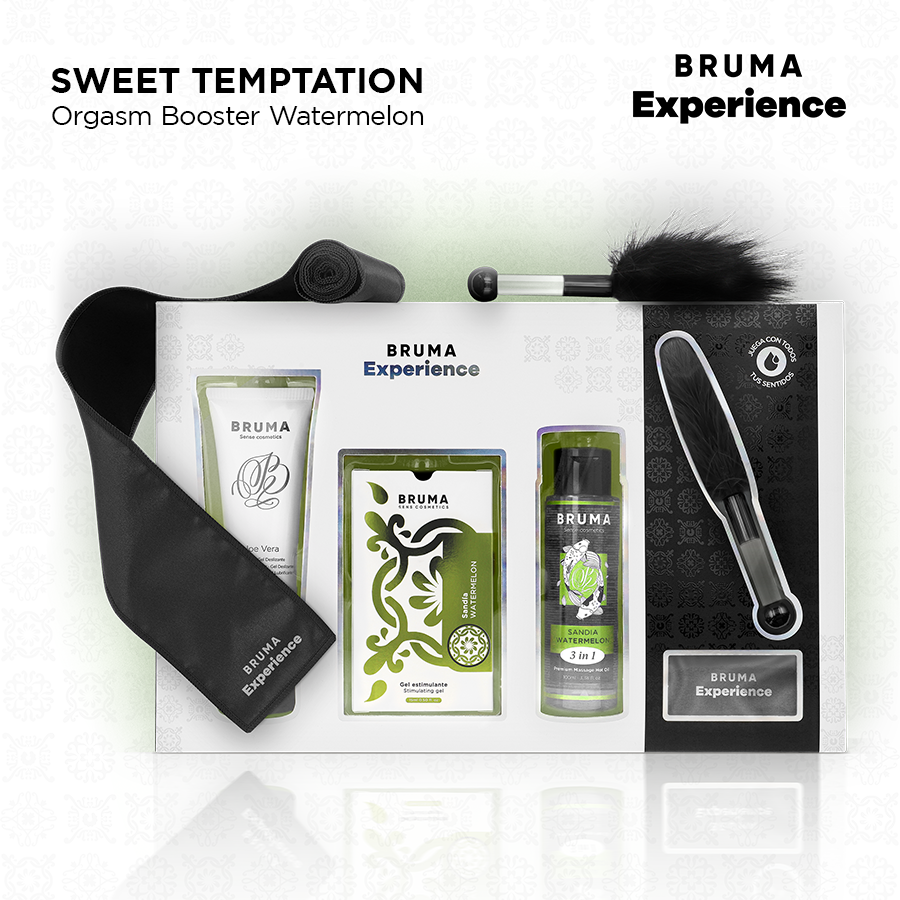 BRUMA XPERIENCE - KIT TENTACIÓN DULCE SANDÍA CON POTENCIADOR DE ORGASMOS