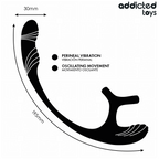 ADDICTED TOYS - PLUG ANAL VIBRACIÓN Y WAVING 360º Y ESTIMULADOR TESTÍCULOS