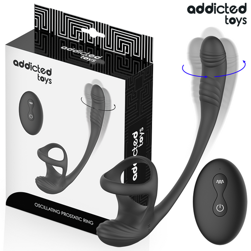 ADDICTED TOYS - PLUG ANAL VIBRACIÓN Y WAVING 360º Y ESTIMULADOR TESTÍCULOS
