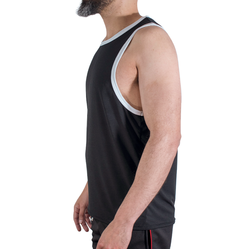 MACHO - CMV004 CAMISETA GYM NEGRA