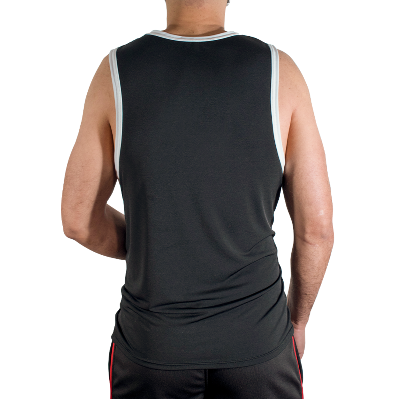 MACHO - CMV004 CAMISETA GYM NEGRA