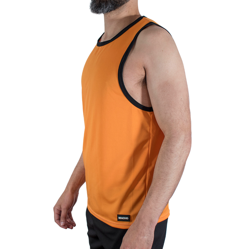 MACHO - CMV005 CAMISETA GYM NARANJA