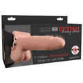 FETISH FANTASY SERIES - STRAP ON HUECO REALISTA VIBRADOR CON TESTÍCULOS 17,8 CM