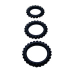 Baile – Titan Set 3 uds Cock Ring Black 2.8 + 2.4 + 1.9 cm