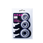 Baile – Titan Set 3 uds Cock Ring Black 2.8 + 2.4 + 1.9 cm