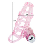 Baile – Sweet 10 Ritmos Funda y Anillo Silicona para el Pene Rosa