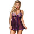 SUBBLIME - BABYDOLL CON LAZO Y DETALLES BRILLANTES MORADO