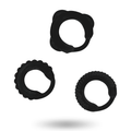ADDICTED TOYS - SET 3 ANILLOS PENE NEGRO