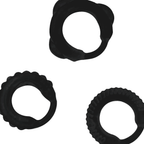 Addicted Toys – Set 3 Anillos Pene Negro