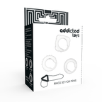 Addicted Toys – Set 3 Anillos Pene Clear