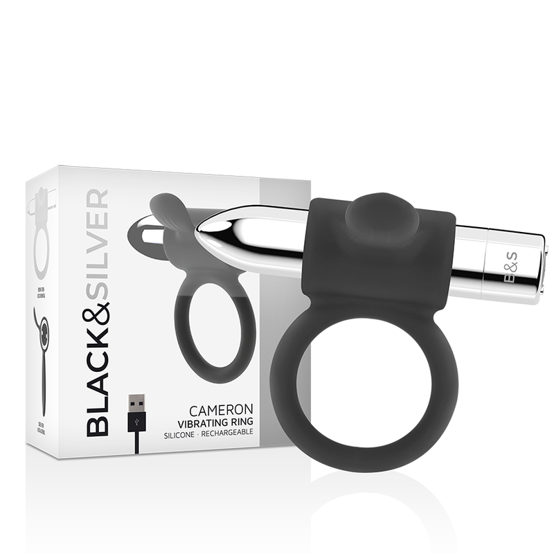 Black&Silver – Cameron Anillo Recargable Silver
