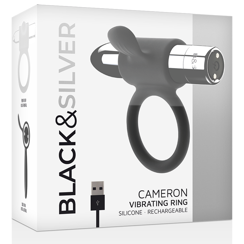 Black&Silver – Cameron Anillo Recargable Silver