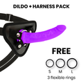 DELTA CLUB - TOYS ARNES + DILDO LILA SILICONA MEDICA 17 CM -O- 3 CM
