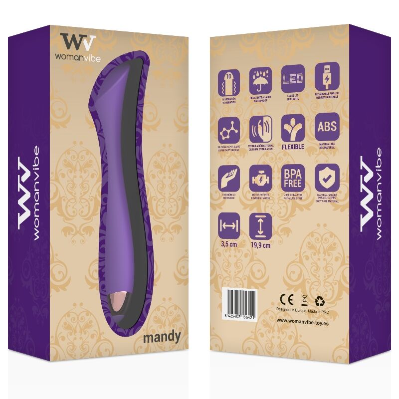 Womanvibe – Mandy Vibrador Recargable Silicona Punto "K"